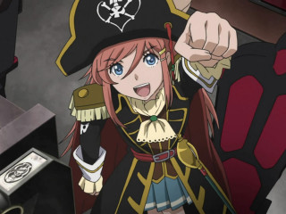 Woman pirate costume pointing hat - official free wallpaper for desktop