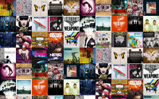 Album covers collage colorful variety - a collage of various album free wallpaper for desktop
