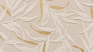 Gold white wallpaper closeup circular - fine foliage lace free wallpaper