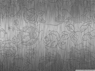Metal background flowers leaves nature - a metal background free wallpaper