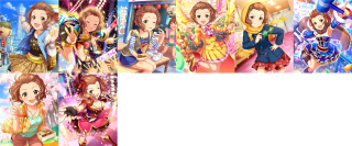 Anime girls black background group - a black border free wallpaper