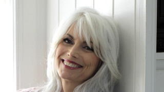 Woman white hair smiling wall - elaine duillo free wallpaper