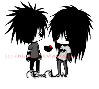 Anime black hair heart shaped - object free wallpaper for tablet