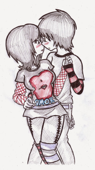 Two people hugging teddy bear - the back of them free wallpaper