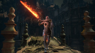 Man holding glowing sword dark - dark soul free wallpaper