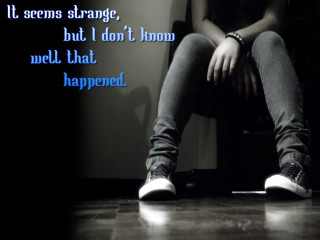 Person sitting chair quote strange - shock art free wallpaper