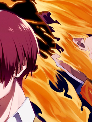 Man red hair tie woman - destructive free wallpaper for mobile