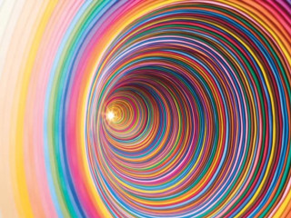 Colorful swirl lines white background - vibrant color line free wallpaper