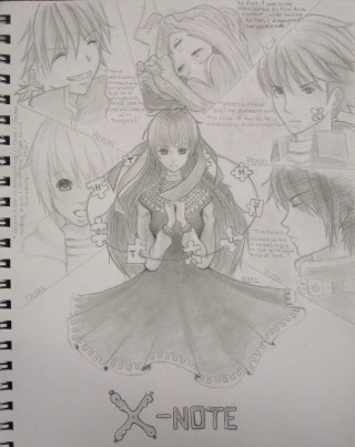 Girl dress hat note drawing - inspired free wallpaper