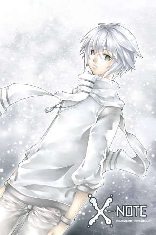 Anime character white hair white - snow free wallpaper for mobile