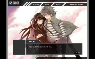 Anime couple characters sky background - a screen free wallpaper for desktop