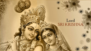 Lord sri srishna divine flowers - a floral background free wallpaper
