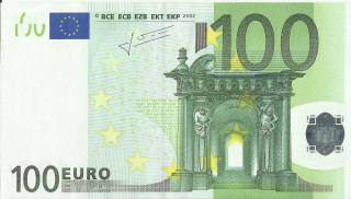 One hundred euro bill building - side and a star free wallpaper