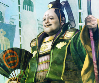 Man green outfit holding fan - a painting of a man free wallpaper