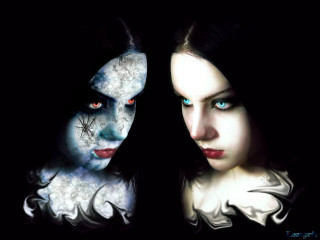Gothic makeup blue eyes white - makeup free wallpaper