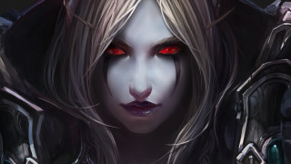 Woman red eyes hood head - demonic free wallpaper for desktop