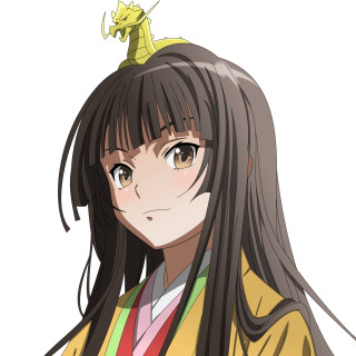 Girl long hair dragon head - aimitsu free wallpaper for tablet