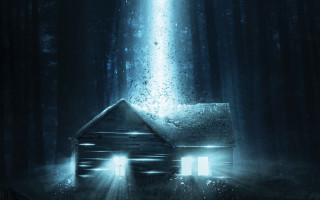House woods light shining roof - the roof free wallpaper