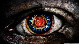 Blue red eye closeup ring - the eye free wallpaper