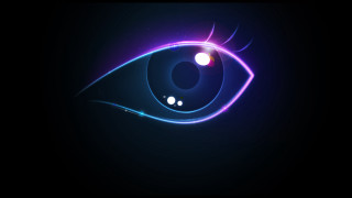 Glowing eye bright lights in - len free wallpaper