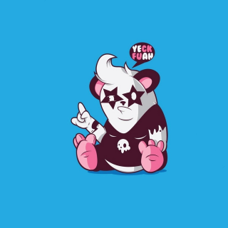 Panda punk artist skull vector - funk art free wallpaper for tablet