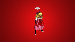 Girl red dress speech bubble - gapmoe yandere grimdark free wallpaper for desktop