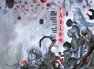 Group people sign faces red - comic cover art free wallpaper