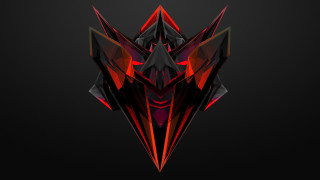 Red black abstract triangle vector - abstract design free wallpaper