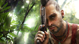 Man holding gun jungle background - video game free wallpaper