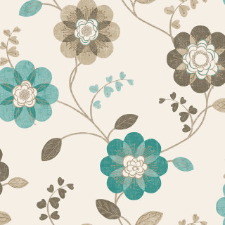 Floral blue brown white green - a floral wallpaper free wallpaper for tablet