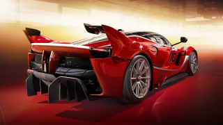 Red sports car garage open 4 - extreme detail free wallpaper