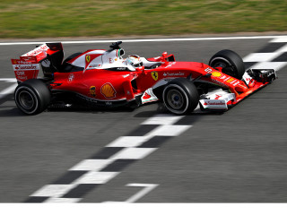 Red race car track grass 2 - a red race car free wallpaper for desktop