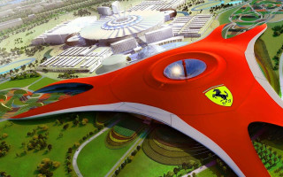 Red building ferrari logo green - a red building free wallpaper for desktop