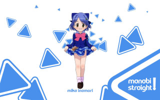 Girl blue dress standing background - official art free wallpaper for desktop