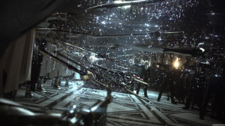 Cityscape night sky stars rain - drop free wallpaper