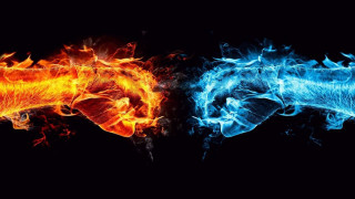 Fire ice black background stock - vfx free wallpaper for desktop