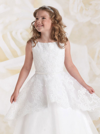 Little girl white dress smiling - little free wallpaper for mobile