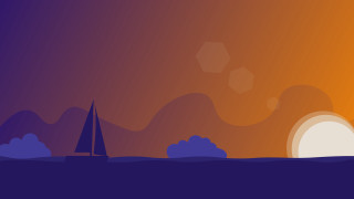 Sailboat sailing ocean sunset sunrise - a sailboat free wallpaper