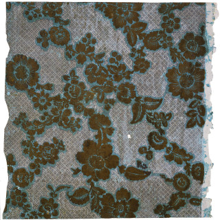 Flower pattern cloth textile design - a blue border free wallpaper for tablet