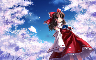 Girl red dress field flowers - a field of flowers free wallpaper