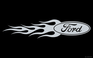 Ford logo flames black background - flame free wallpaper