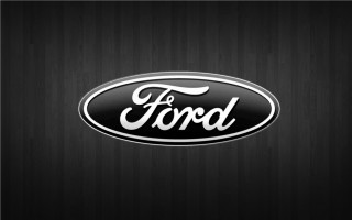Ford emblem black background white - dennis flanders free wallpaper