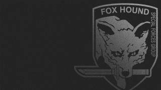 Fox hound logo black background - furry art free wallpaper