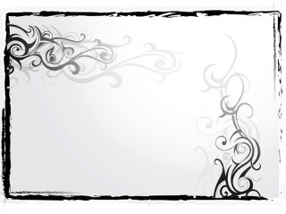 White black floral frame design - the edge free wallpaper