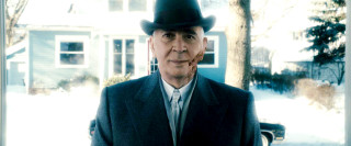 Man suit hat snow house - a man in a suit and hat free wallpaper