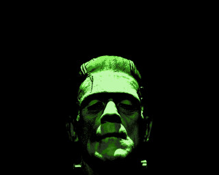 Creepy man green glow black - a green glow free wallpaper