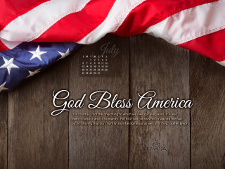 Flag calendar wooden america star - white lettering free wallpaper