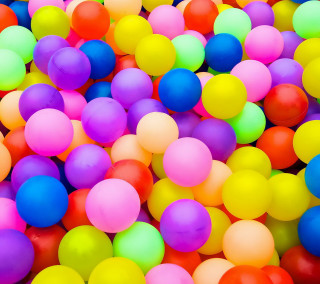 Large group balloons pile together - free happy birthday wallpaper for tablet