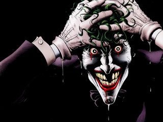Joker hands head creepy expression - brian bolland free wallpaper