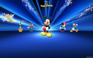 Mickey mouse wallpaper characters blue 5 - many different character free wallpaper